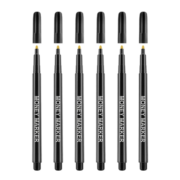 6 Unit Multifunctional Security Pens with Nontoxic Inks Formulas Practical Bill Validator Pens for Money Authentication