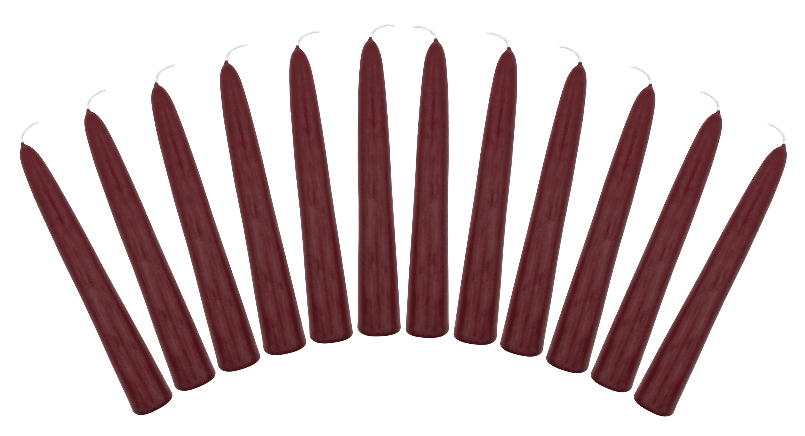 6" Unscented Taper Candles Box of 12 Candles Made in The USA (Burgundy ...