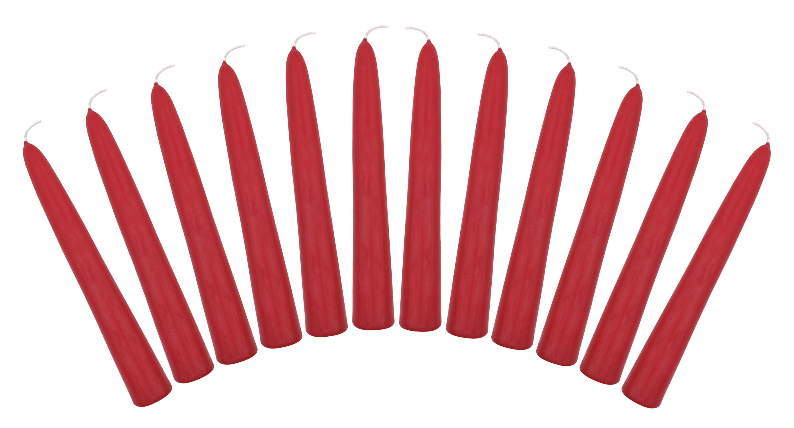 6" Unscented Taper Candles Box of 12 Candles Made in the USA (Red)