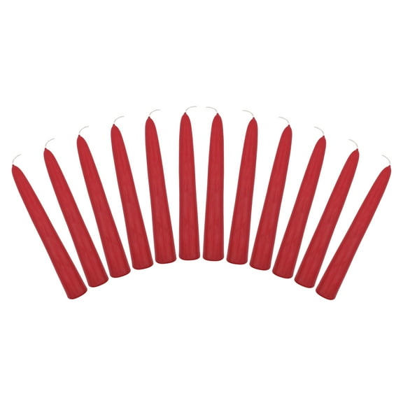6" Unscented Taper Candles Box of 12 Candles Made in the USA (Red)