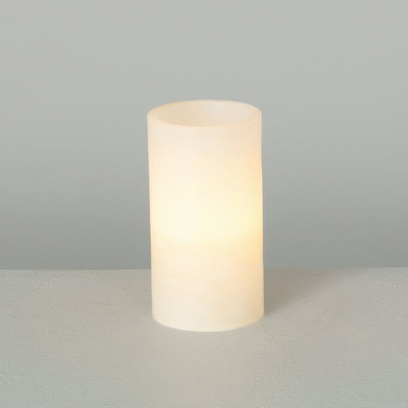 6" Vance Kitira Melon White Timber LED Glow Candle