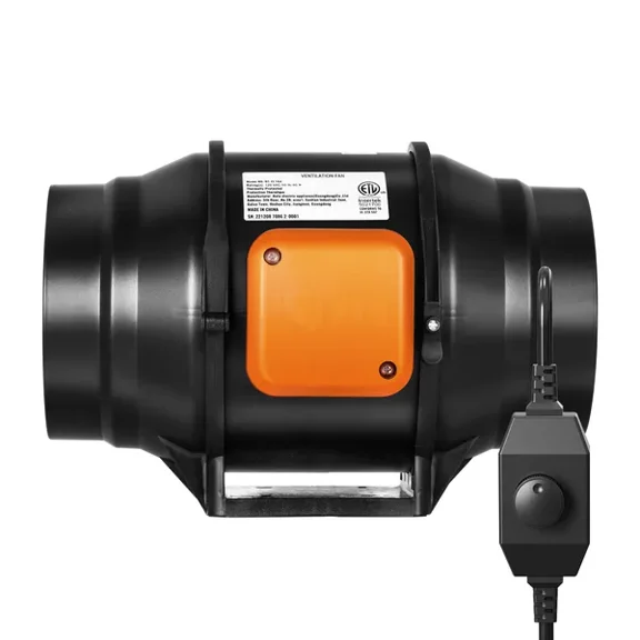 6" Variable Speed Inline Duct Fan Kit - Energy Efficient HVAC Blower for Home & Office Ventilation