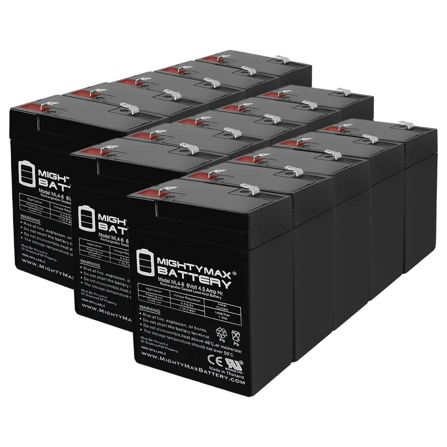 6 Volt 6v 4.5ah Rechargeable Deer Game Feeder Battery - 15 Pack