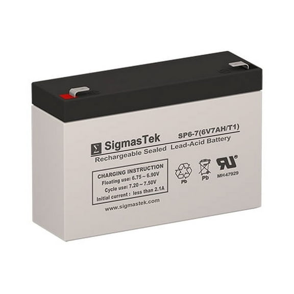 6 Volt 7 Amp Battery + F1 to F2 Terminal Adapter