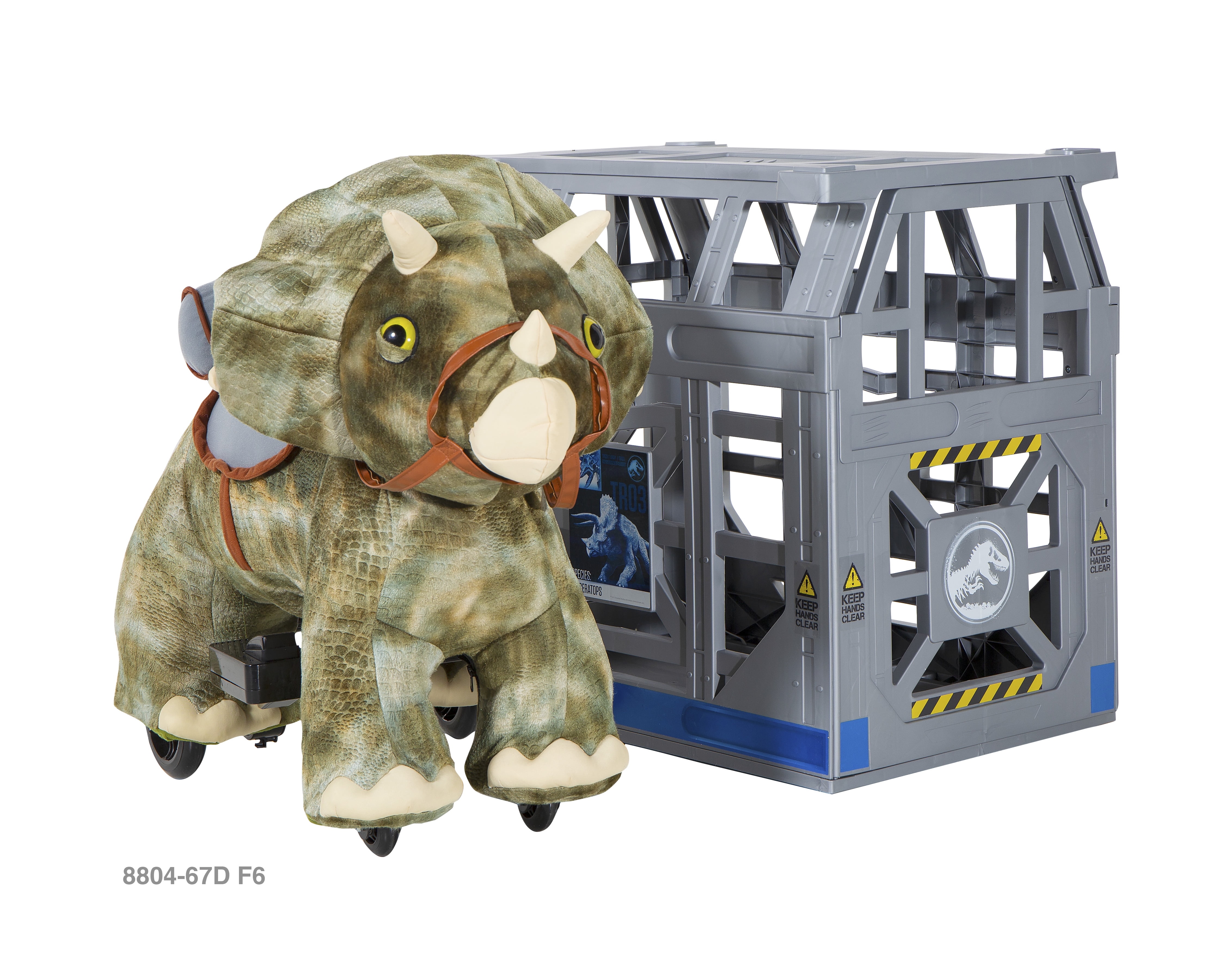 6 Volt Boys' Jurassic World Triceratops Plush Ride-On by Dynacraft 