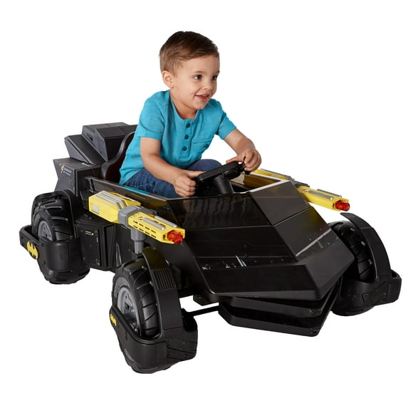 6 Volt DC Comics Batman Batmobile Battery Powered Ride-on - Features Light up Cannons and Sounds!