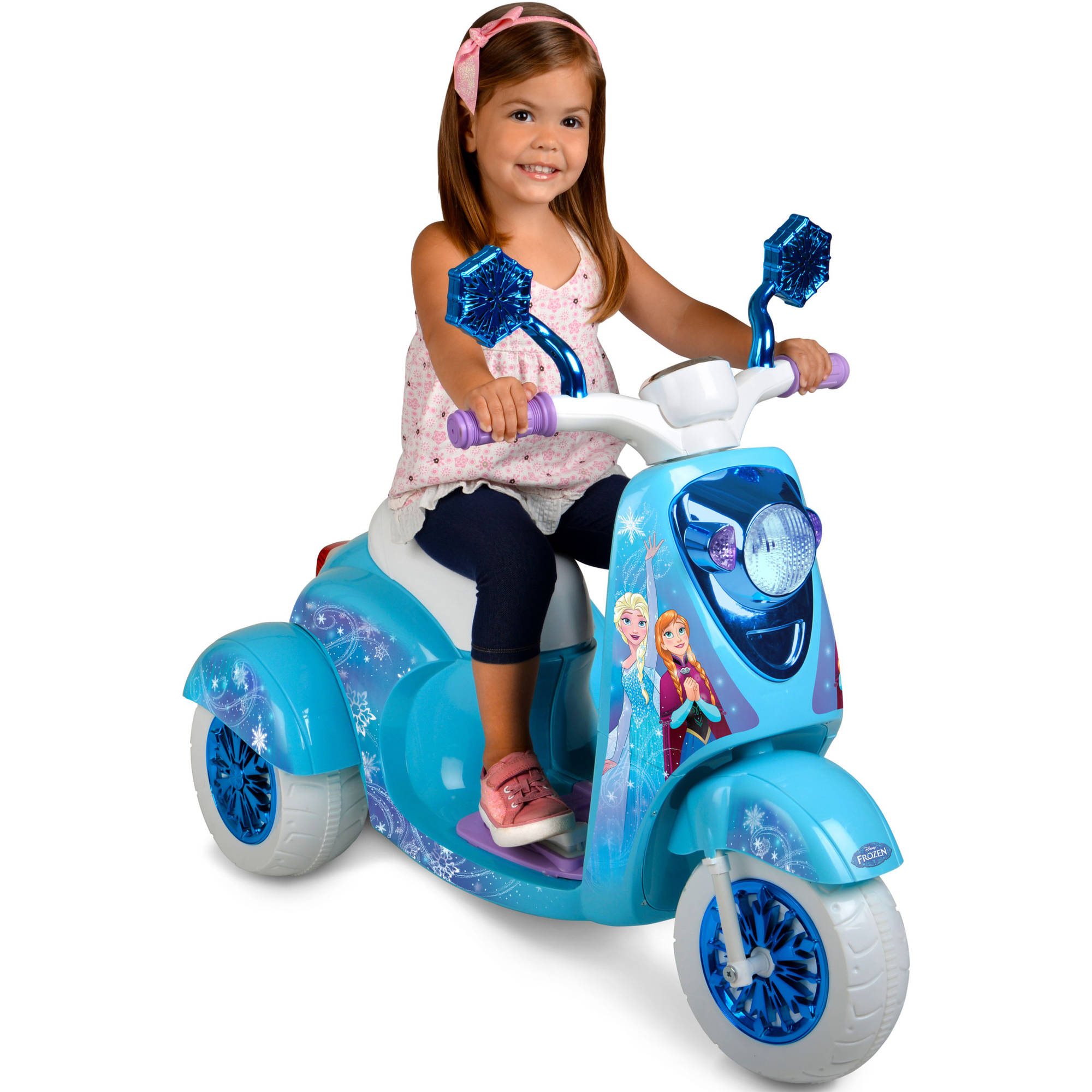 6 Volt Disney Frozen 3-Wheel Scooter Battery Powered Ride-On - image 1 of 6