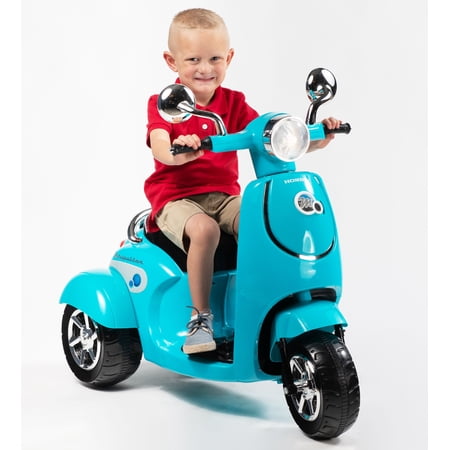 Honda Metropolitan 6V Battery-Powered Ride-On Scooter for Kids – 1-Seater, Blue