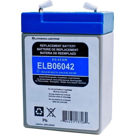 6 Volt Replacement Exit Sign Battery, Maintenance Free Rechargeable 6V Battery for Compatible Emergency Lights and Signs