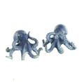 thumbnail image 1 of 6"W, 4"H Dark Blue Polystone Small Distressed Octopus Sculpture, by DecMode (2 Count), 1 of 9