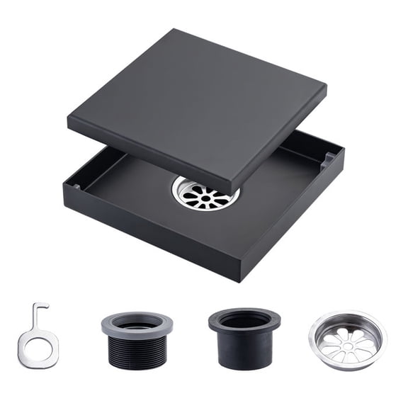 6'' W Grid Shower Drain