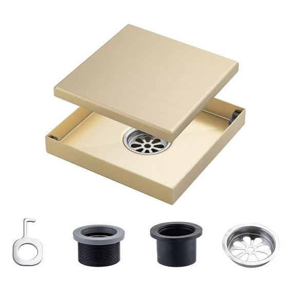 6'' W Grid Shower Drain
