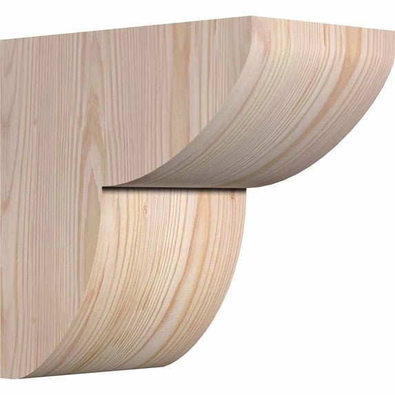 6"W x 10"D x 10"H Crestline Rough Sawn Corbel, Douglas Fir