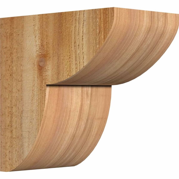 6"W x 10"D x 10"H Crestline Rough Sawn Corbel, Western Red Cedar