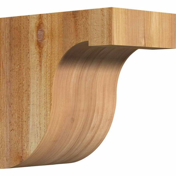 6"W x 10"D x 10"H Del Monte Rough Sawn Corbel, Western Red Cedar