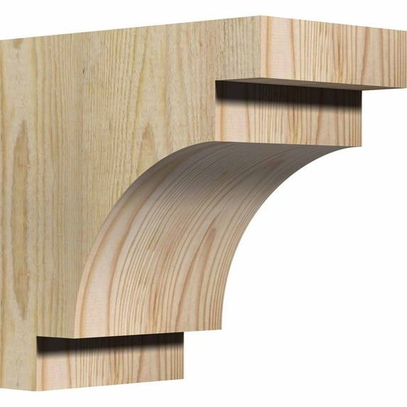 6"W x 10"D x 10"H Mediterranean Rough Sawn Corbel, Douglas Fir