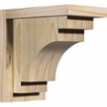 thumbnail image 1 of 6"W x 10"D x 10"H Mediterranean Rough Sawn Corbel w/Backplate, Douglas Fir, 1 of 9