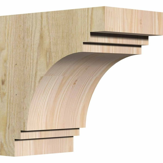 6"W x 10"D x 10"H Pescadero Rough Sawn Corbel, Douglas Fir