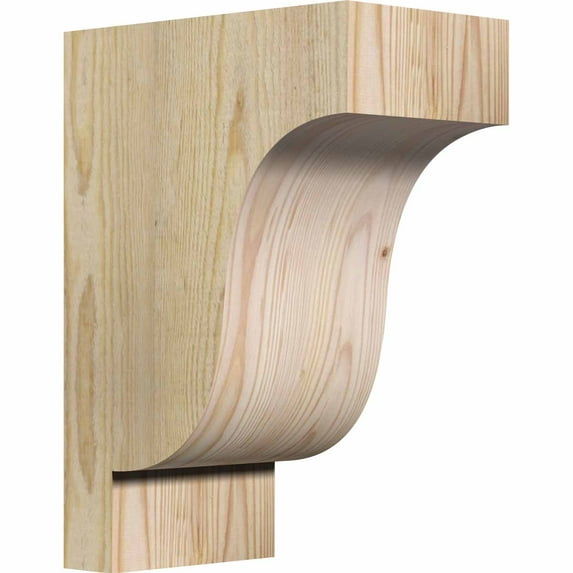 6"W x 10"D x 14"H Newport Rough Sawn Corbel, Douglas Fir