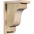 thumbnail image 1 of 6"W x 10"D x 14"H Newport Rough Sawn Corbel w/Backplate, Douglas Fir, 1 of 9