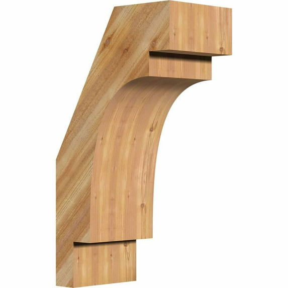 6"W x 10"D x 18"H Merced Rough Sawn Brace, Western Red Cedar