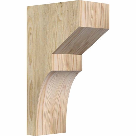 6"W x 10"D x 18"H Monterey Rough Sawn Corbel, Douglas Fir