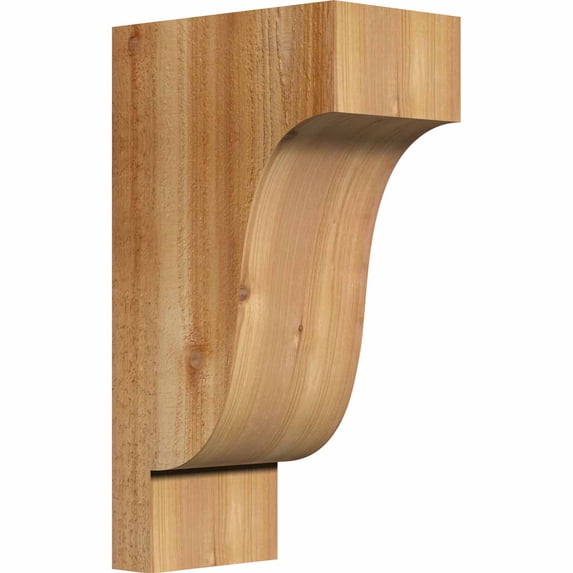 6"W x 10"D x 18"H Newport Rough Sawn Corbel, Western Red Cedar