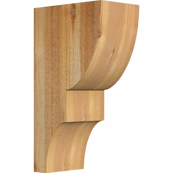 6"W x 10"D x 18"H Ridgewood Rough Sawn Corbel, Western Red Cedar