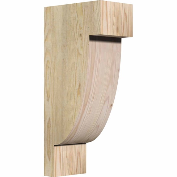 6"W x 10"D x 22"H Alpine Rough Sawn Corbel, Douglas Fir