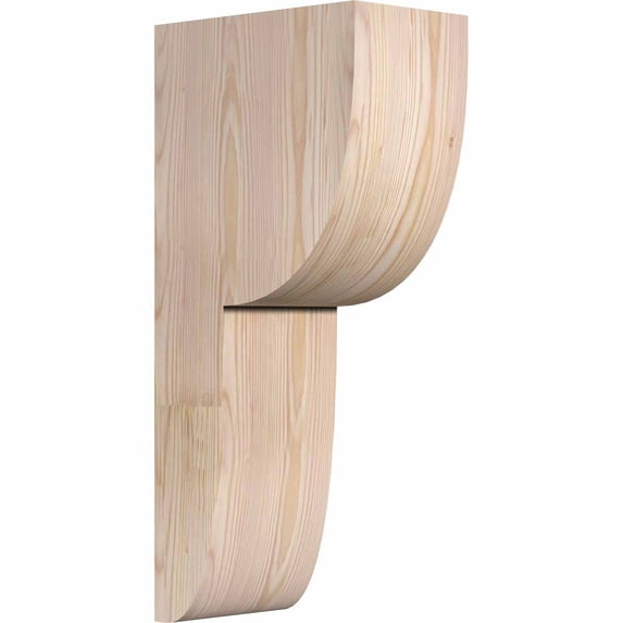 6"W x 10"D x 22"H Crestline Rough Sawn Corbel, Douglas Fir