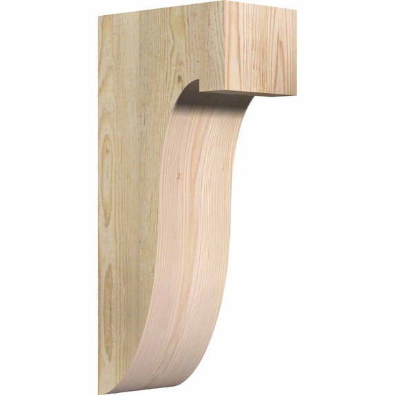 6"W x 10"D x 22"H Del Monte Rough Sawn Corbel, Douglas Fir