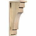 thumbnail image 1 of 6"W x 10"D x 22"H Mediterranean Rough Sawn Corbel w/Backplate, Douglas Fir, 1 of 9