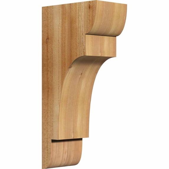 6"W x 10"D x 22"H New Brighton Rough Sawn Corbel, Western Red Cedar
