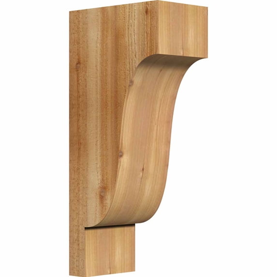 6"W x 10"D x 22"H Newport Rough Sawn Corbel, Western Red Cedar