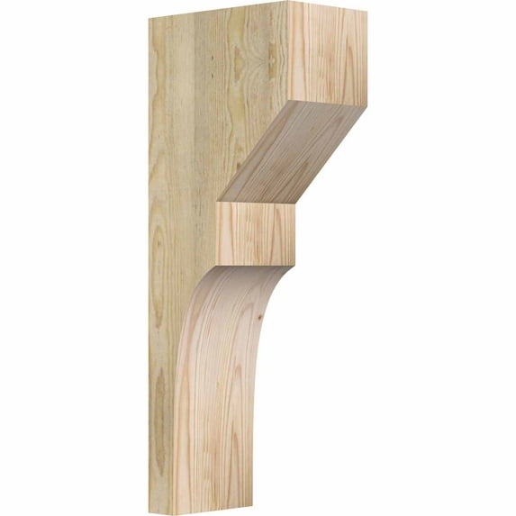 6"W x 10"D x 26"H Monterey Rough Sawn Corbel, Douglas Fir