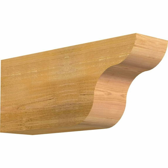 6"W x 10"H x 24"L Carmel Rough Sawn Rafter Tail, Western Red Cedar