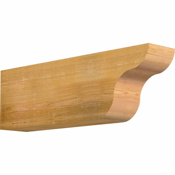 6"W x 10"H x 32"L Carmel Rough Sawn Rafter Tail, Western Red Cedar