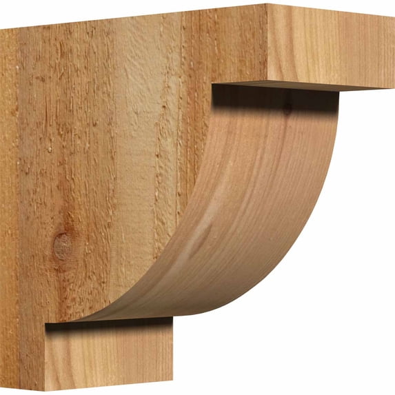 6"W x 12"D x 12"H Alpine Rough Sawn Corbel, Western Red Cedar