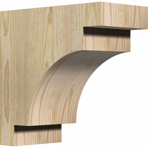 6"W x 12"D x 12"H Mediterranean Rough Sawn Corbel, Douglas Fir
