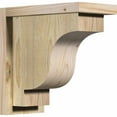 thumbnail image 1 of 6"W x 12"D x 12"H Newport Rough Sawn Corbel w/Backplate, Douglas Fir, 1 of 9