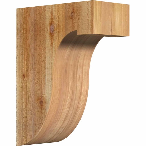 6"W x 12"D x 16"H Del Monte Rough Sawn Corbel, Western Red Cedar