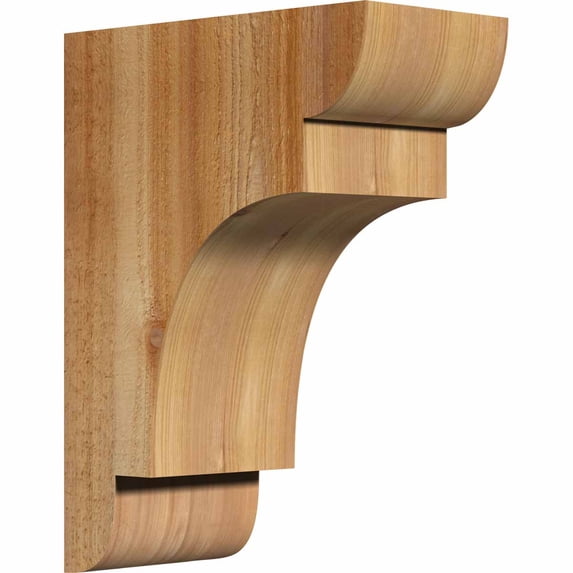6"W x 12"D x 16"H New Brighton Rough Sawn Corbel, Western Red Cedar