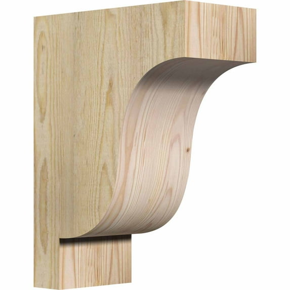 6"W x 12"D x 16"H Newport Rough Sawn Corbel, Douglas Fir