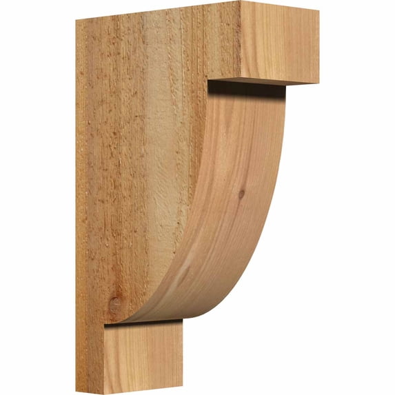6"W x 12"D x 20"H Alpine Rough Sawn Corbel, Western Red Cedar