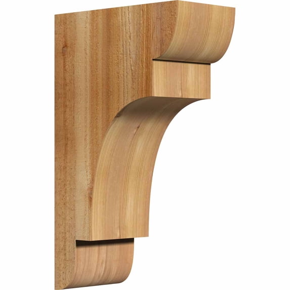 6"W x 12"D x 20"H New Brighton Rough Sawn Corbel, Western Red Cedar