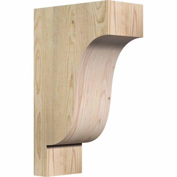 6"W x 12"D x 20"H Newport Rough Sawn Corbel, Douglas Fir