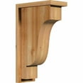thumbnail image 1 of 6"W x 12"D x 20"H Newport Rough Sawn Corbel w/Backplate, Western Red Cedar, 1 of 9