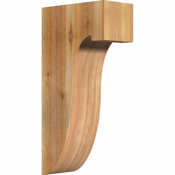 6"W x 12"D x 24"H Del Monte Rough Sawn Corbel, Western Red Cedar