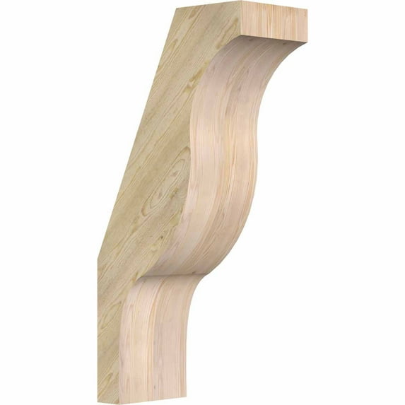 6"W x 12"D x 24"H Funston Rough Sawn Brace, Douglas Fir