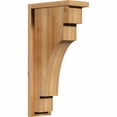 thumbnail image 1 of 6"W x 12"D x 24"H Mediterranean Rough Sawn Corbel w/Backplate, Western Red Cedar, 1 of 9